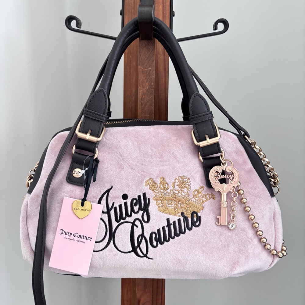 JUICY COUTURE The Key To Juicy Pink Satchel Handbag--NWT